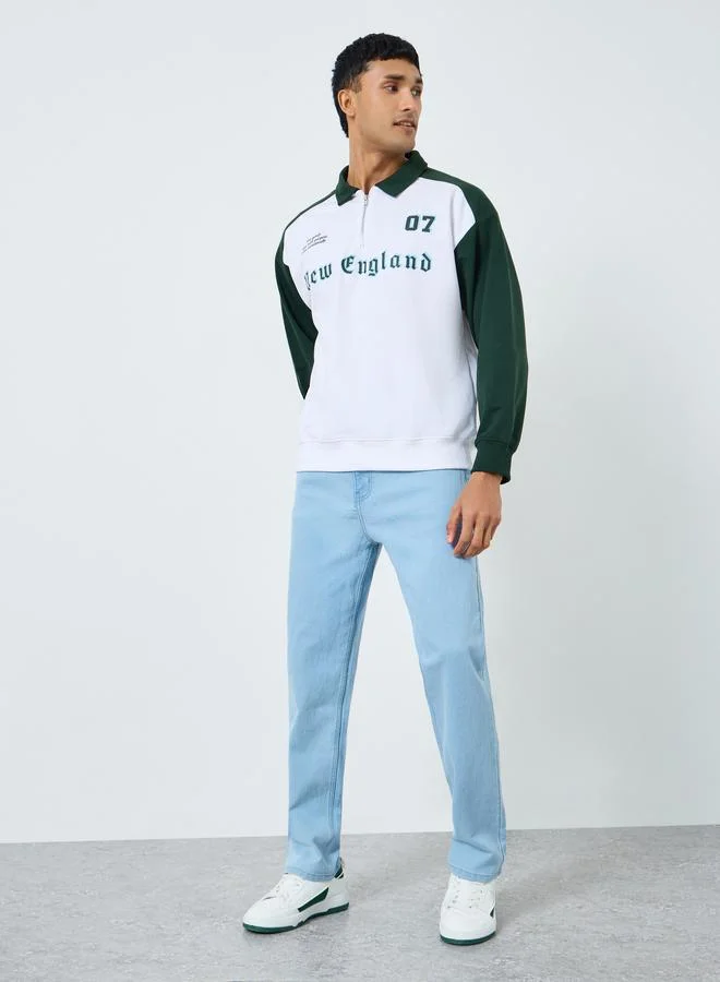 Men Blue Relaxed Fit Washed Jeans